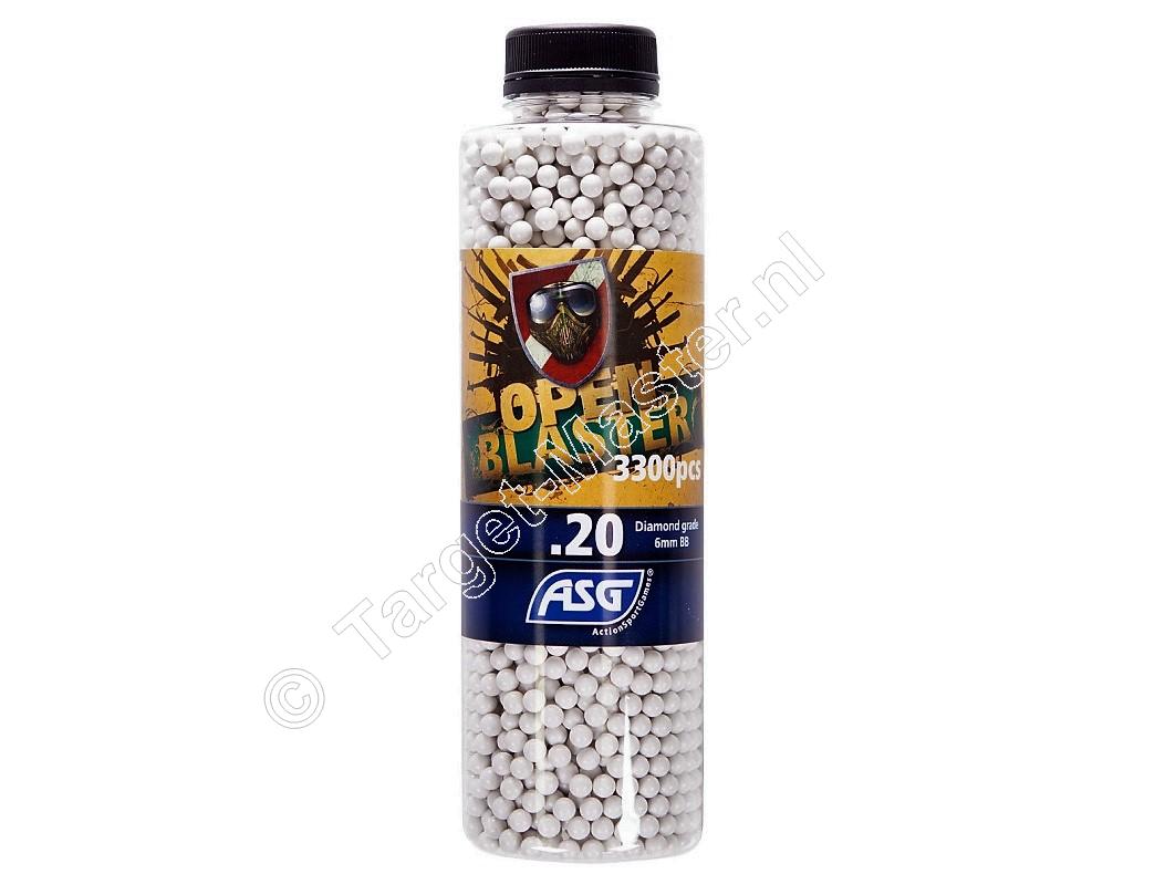 ASG Open Blaster Airsoft Bio BB 6mm 0.20 gram bottle of 3300